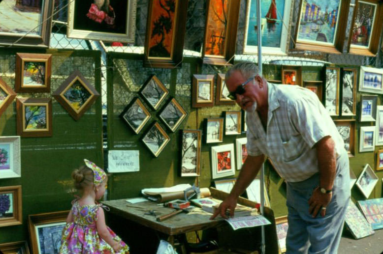 Street art dealer, NYC, June 1966