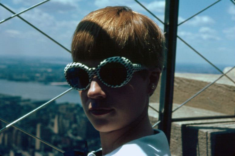 NYC skyline portrait (mother-in-law on the Empire State Building), June 1967