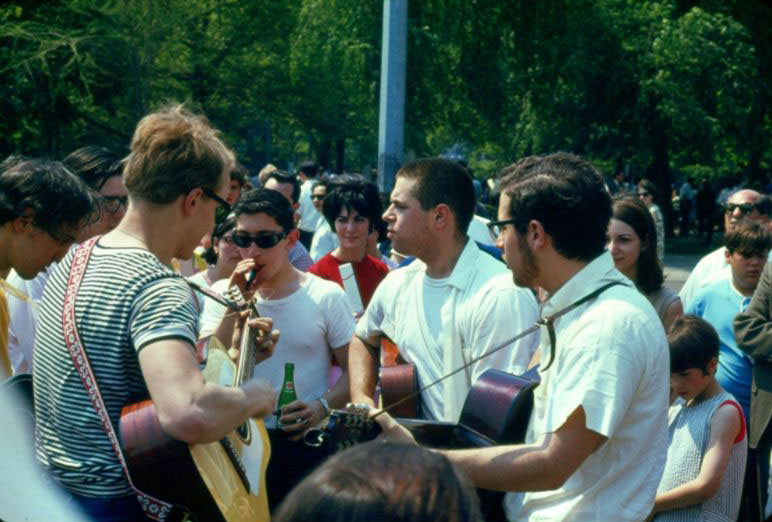 Guitar players at Washington Square, NYC, June 1966