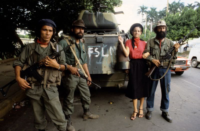 Red set welcome for weary Sandis after weeks of fighting, July 20, 1979