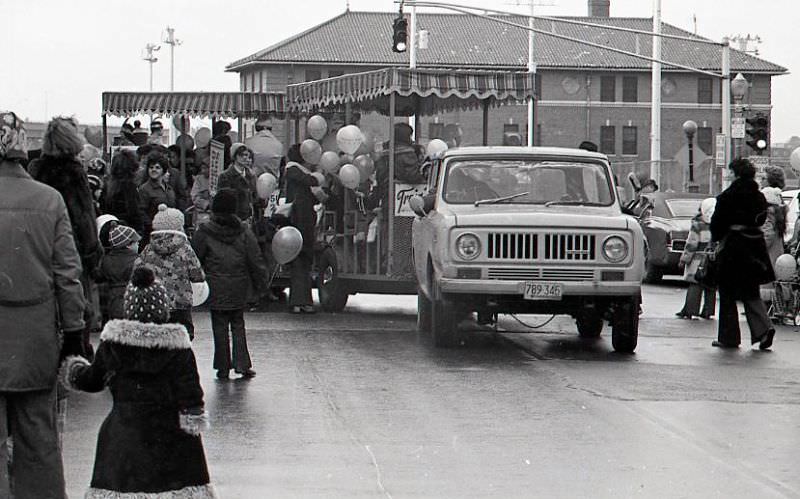 Trolley in North End Christmas Parade