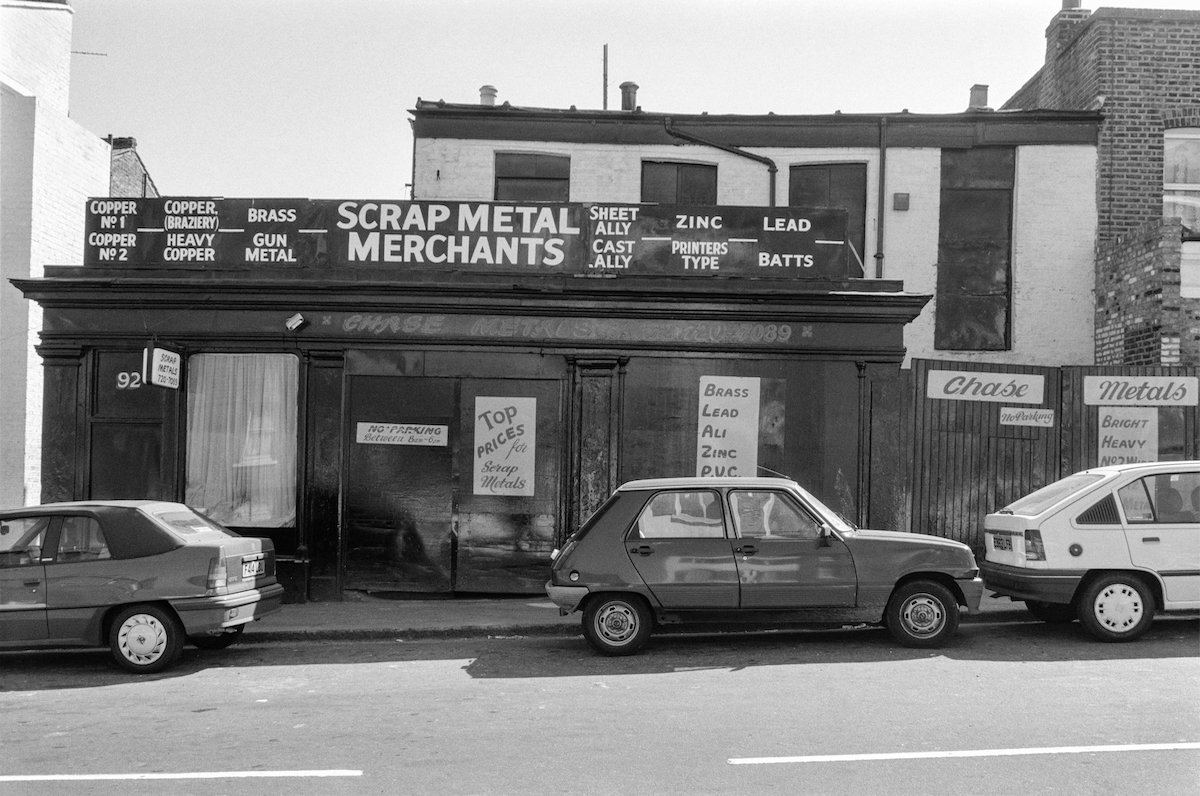 Scrap Metal Merchants, Lavender Hill, Battersea, 1989
