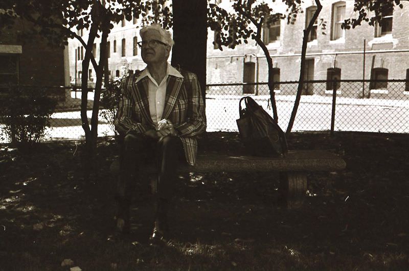 Church garden near Arlington T stop, Boston, 1978