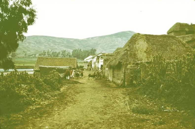 Ecuador. Main road out of town to Pan Am Highway, 1959