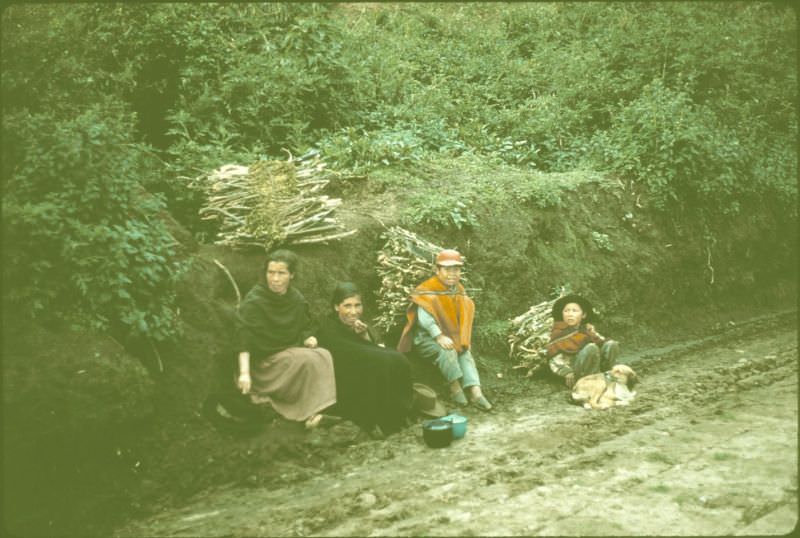 Ecuador. Indians carrying wood, 1959