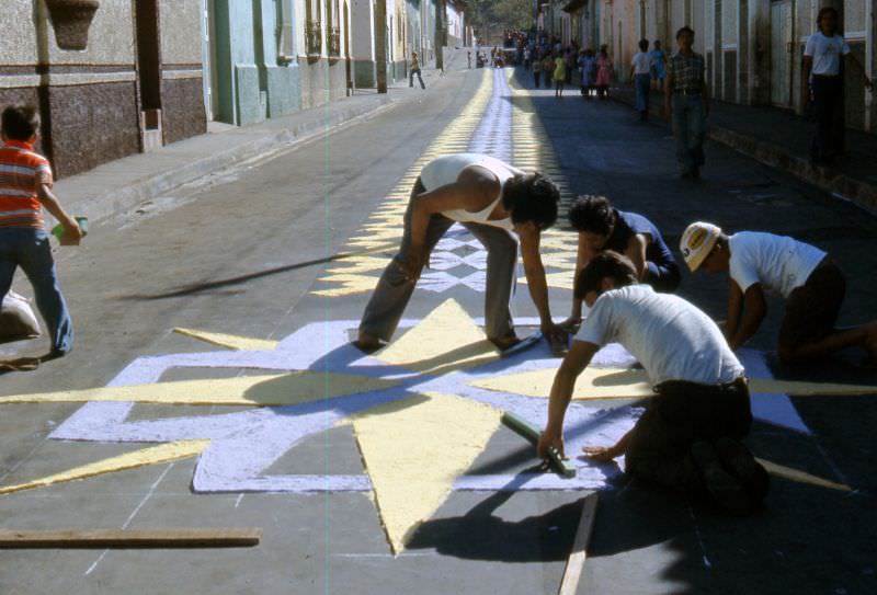 Easter celebrations, Sonsonate, 1977