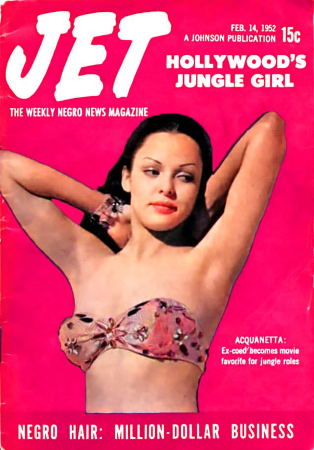 Actress Acquanetta, Hollywood's Jungle Girl, Jet Magazine, February 14, 1952