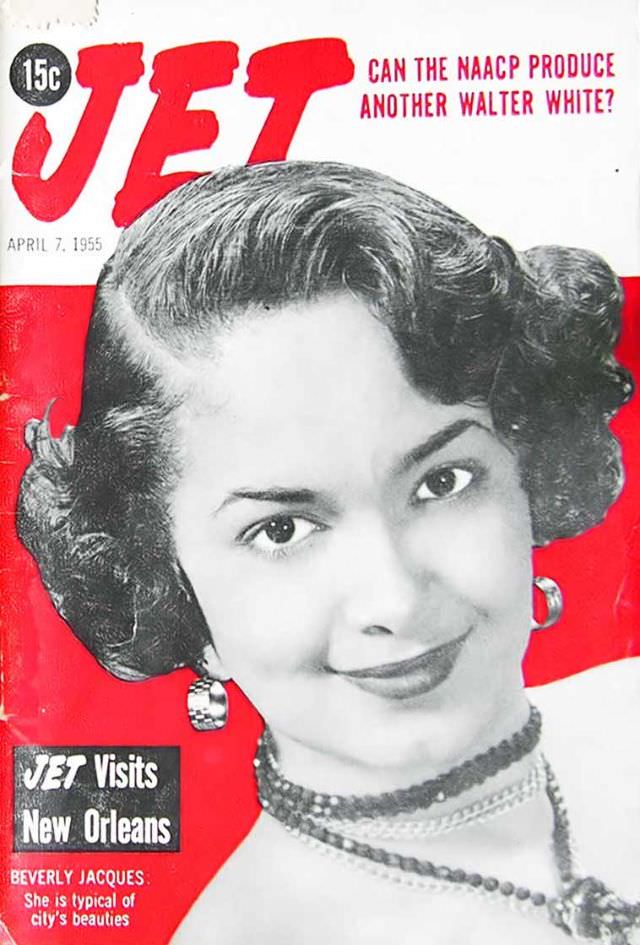 Beverly Jacques Is The Typical New Orleans Black Beauty, Jet Magazine, April 7, 1955