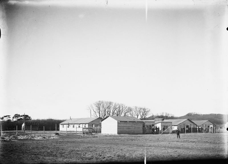 The internment camp on the Breelaan, seen to the northwest, 1916