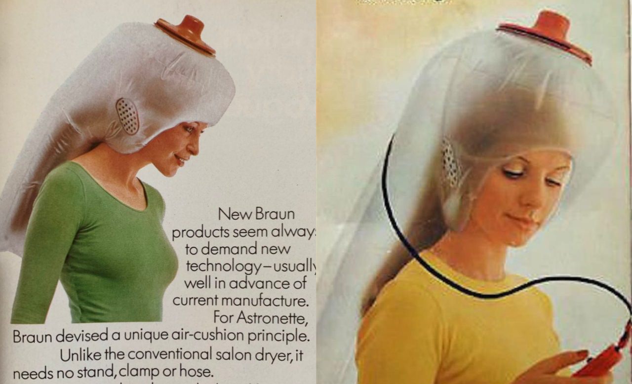 Braun Astronette Hair Dryers: The Handy Air-Cushion Hood Dryer from the ...