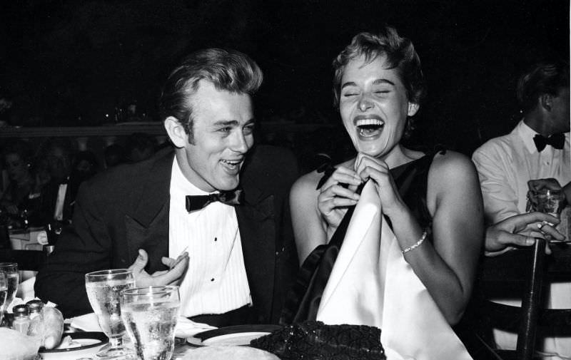 James Dean and Ursula Andress on a Date at Ciro's Nightclub in Los ...