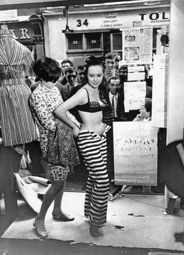 Women Fashion Boutique who Hired Models as Living Mannequins on London's Carnaby Street, 1966