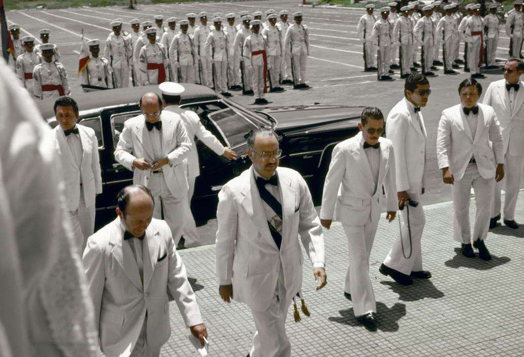 President Anastasio SOMOZA DEBAYLE opening new session of the National Congress, Mangua, 1978