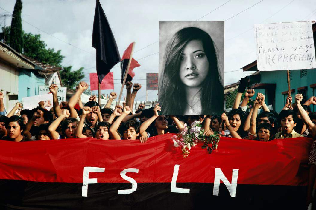 A funeral procession for assassinated student leaders, Jinotepe