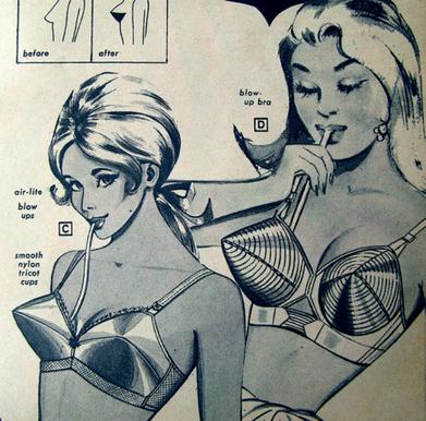 Got Weird on Instagram: Vintage inflatable bra ads from the 1950s and  1960s. The “Trés Secret” inflatable bra went on sale in the early 1950s.  Each cup contained a small plastic pouch