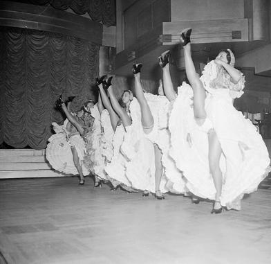 A Can - Can Dancer at a Paris night club. October 1952 C4806 Stock