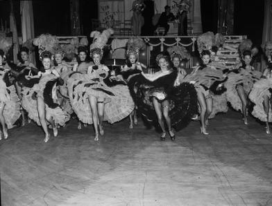 A Can - Can Dancer at a Paris night club. October 1952 C4806 Stock