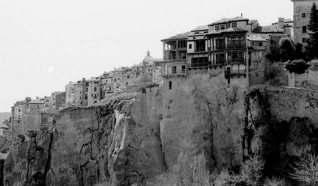 The hanging houses of Cuenca, Spain, 1965.