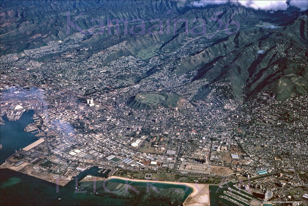 Ala Moana Honolulu Birdseye, 1964