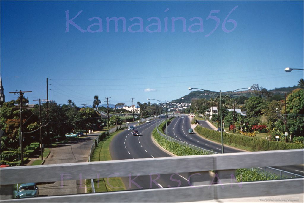 Lunalilo Freeway at McCully, 1956