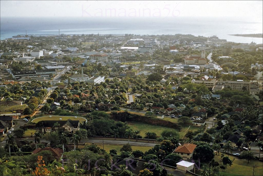 Honolulu from Punchbowl, 1952