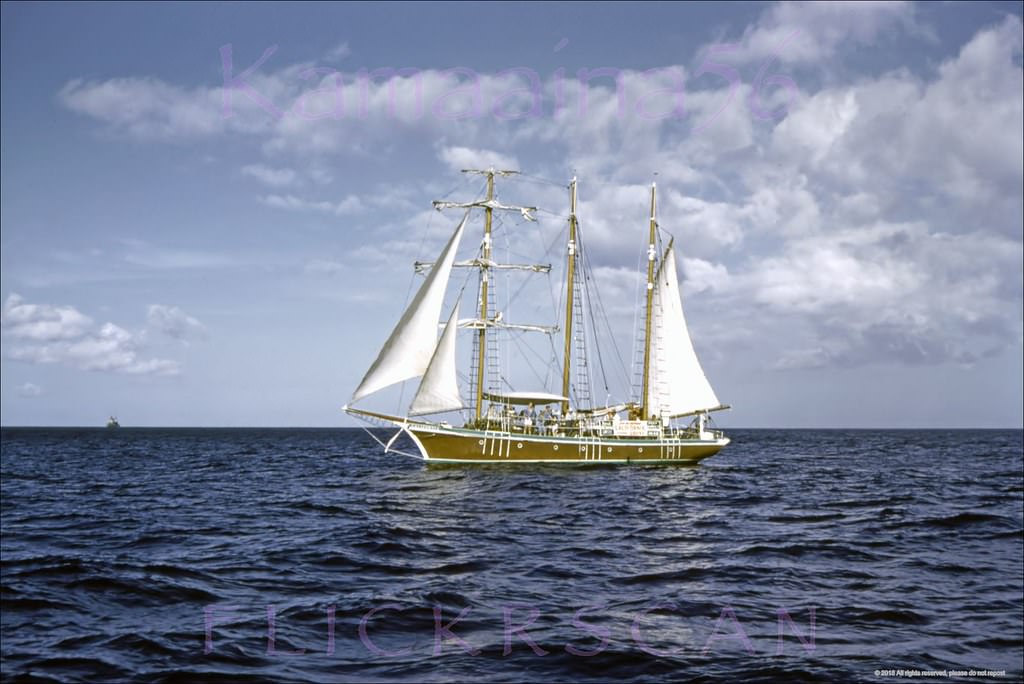 Barkentine California Sails Up, 1960