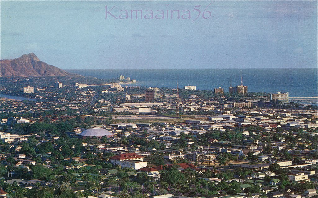 Honolulu from Punchbowl, 1959