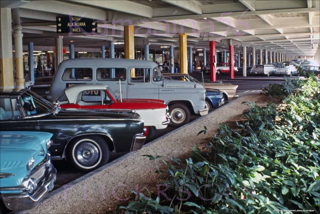 Kind of unusual to see a photo of the parking garage at Ala Moana Center, 1966