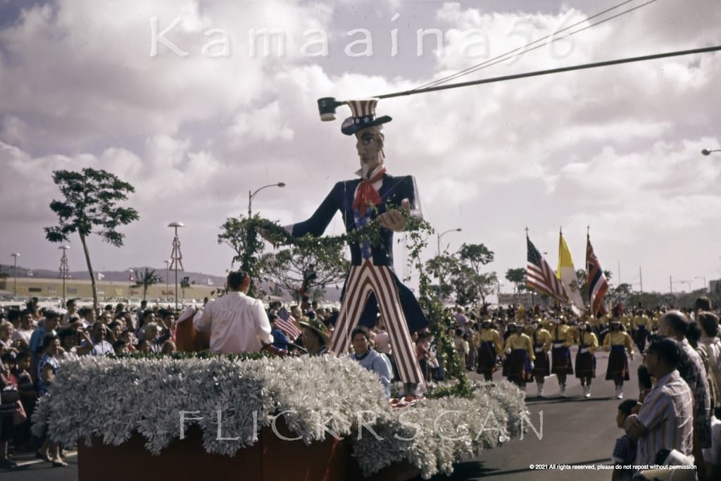 Christmas Parade Ala Moana, 1959.