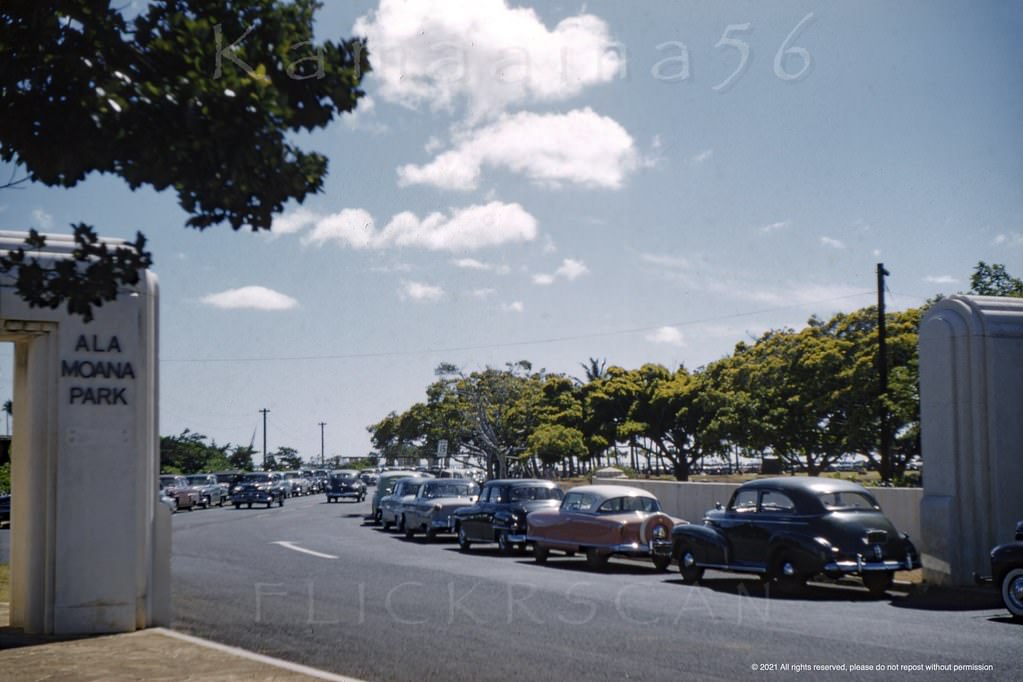 Ala Moana Park Entrance, 1950s