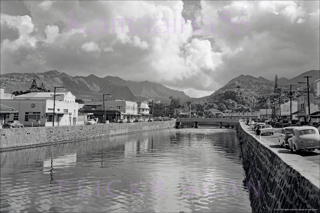 River Street Honolulu Mauka 1950s.