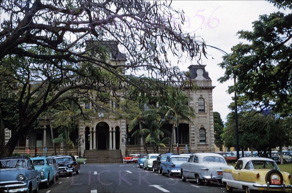 Iolani Palace Mauka Side, 1957.