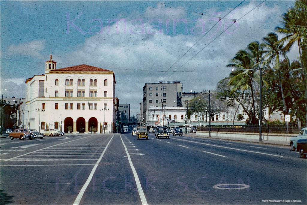 HECO Bldg King St Honolulu, 1950s.