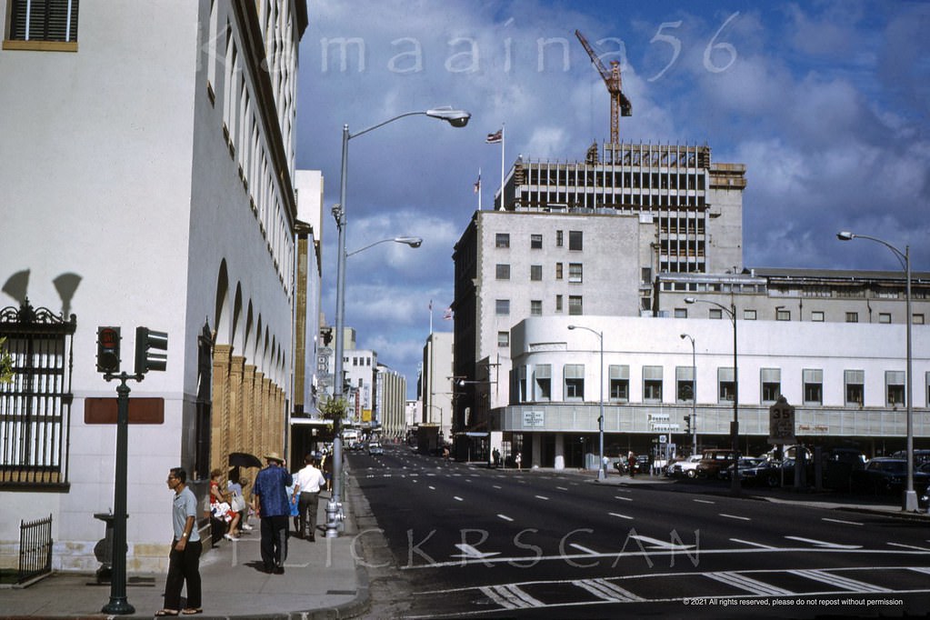 King St at Richards Honolulu, 1969.