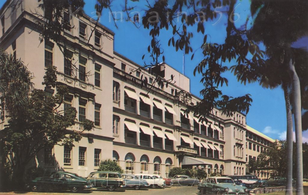 Queen's Hospital Honolulu, 1950s.