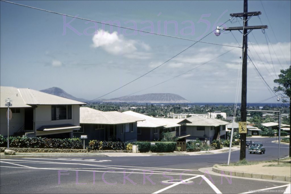 Harding Ave at 21st Kaimuki, 1960.