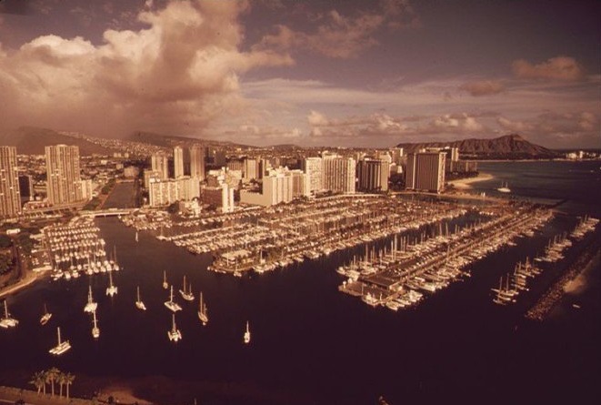 Honolulu Harbor, 1970.