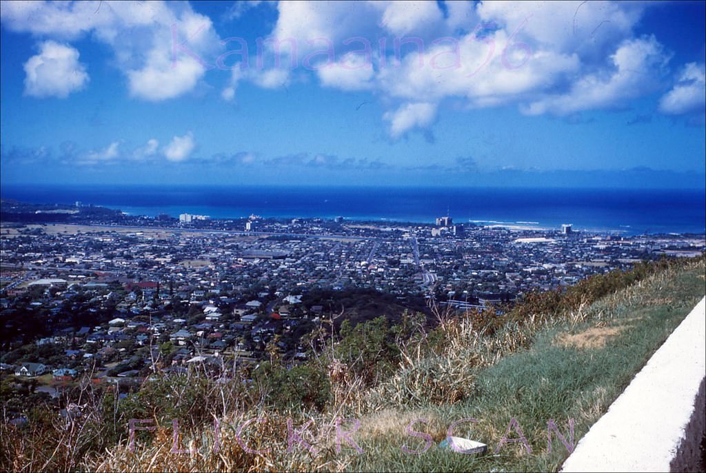 Waikiki from Round Top, 1959