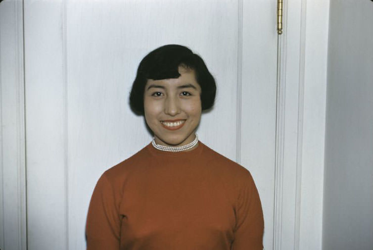 Constance Rockman, Luther College student, Bethany Indian Mission, Wittenberg, Wisconsin, 1953