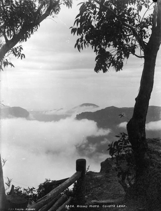 Rising Mists, Govetts Leap, New South Wales, 1900