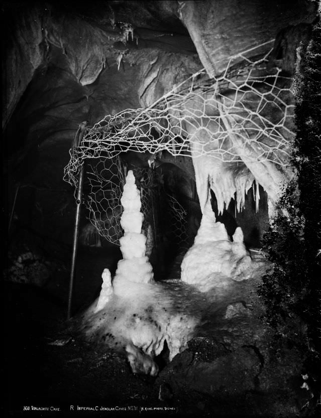 Stalacmite Cave, Right Imperial Cave, Jenolan Caves, New South Wales, 1900