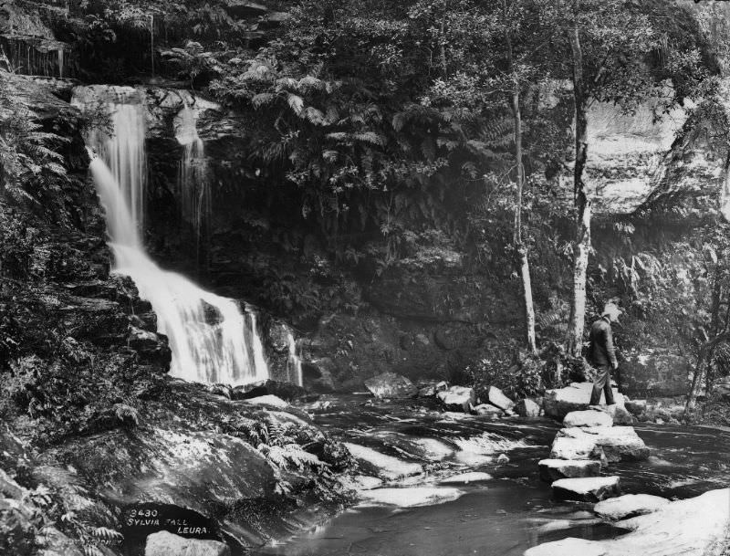 Sylvia Falls, Leura, New South Wales, 1900