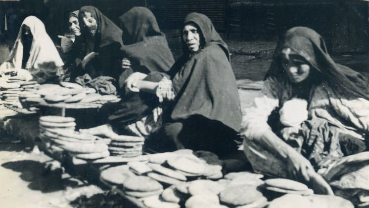 Native women selling bread, Egypt