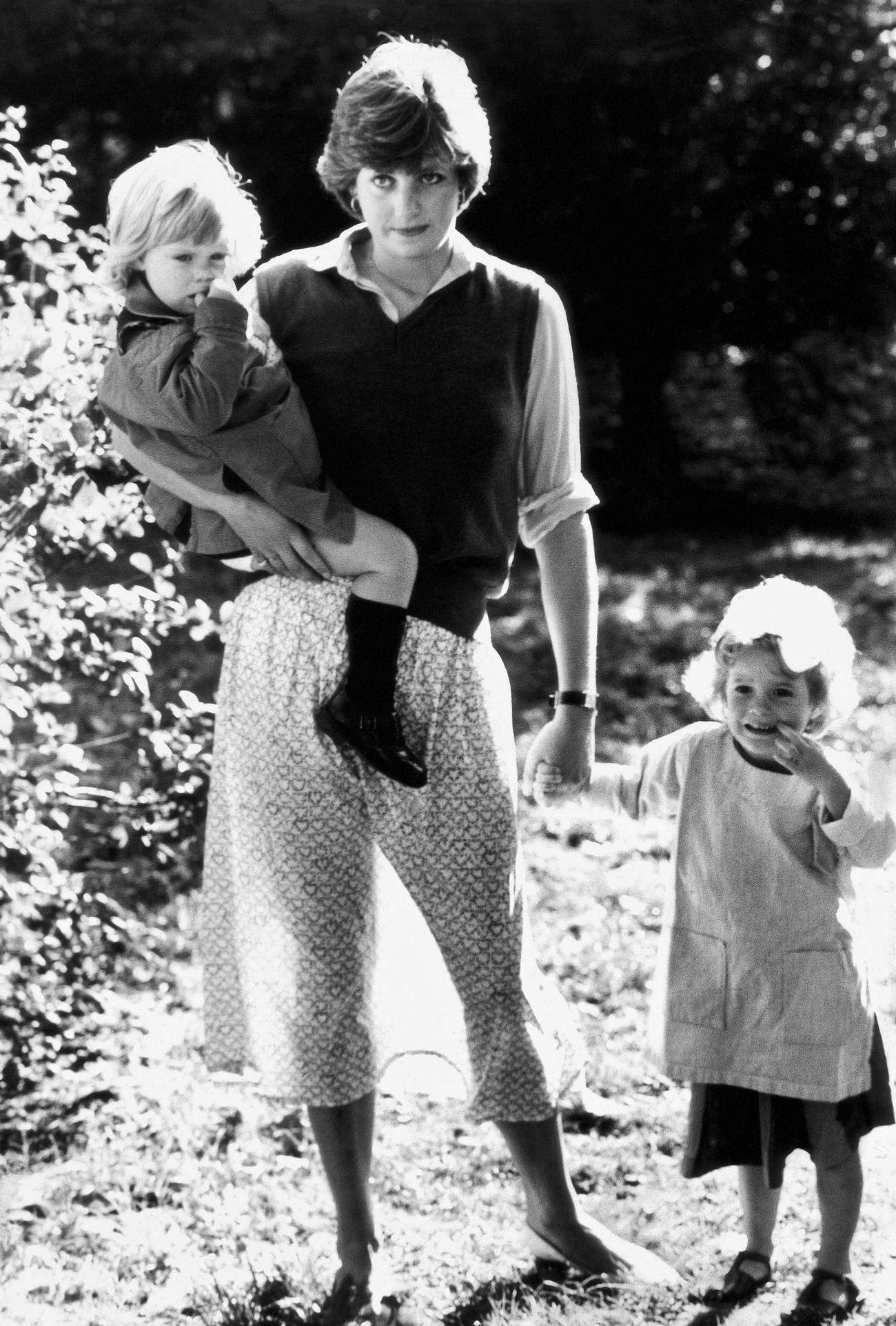 Lady Diana Spencer at the Young England Kindergarten School.