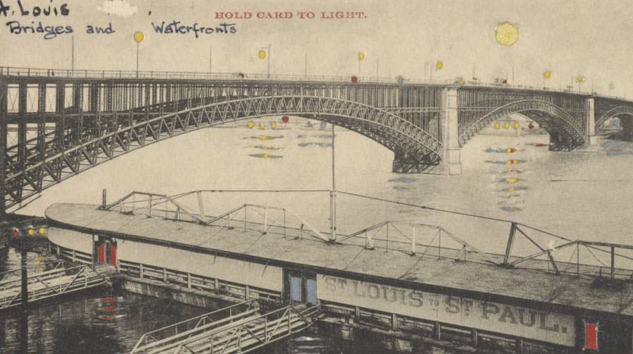 St. Louis-the Eads Bridge, 1900
