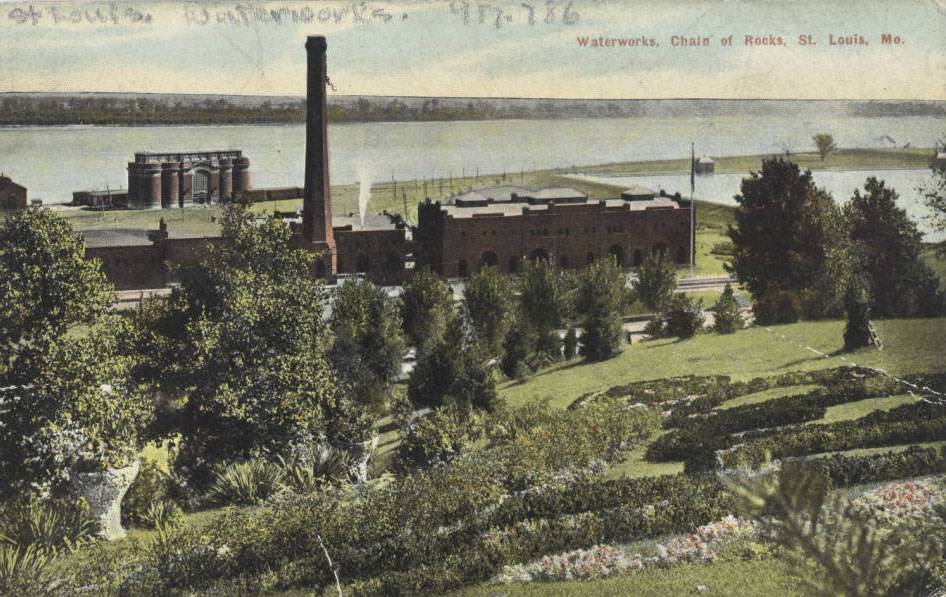 Waterworks, Chain of Rocks, St. Louis, 1900
