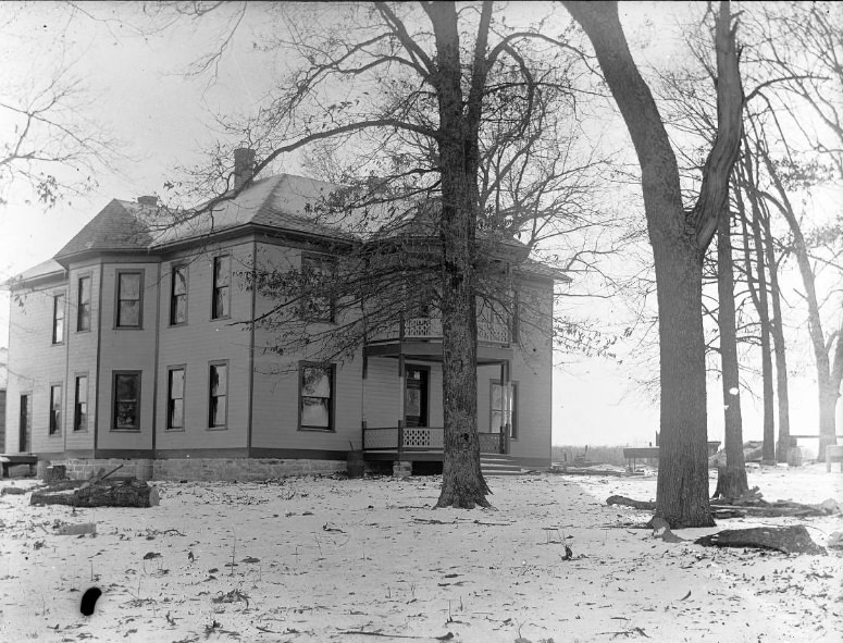 Front view to Flo and Frank McCallion's house in Cadet, 1900