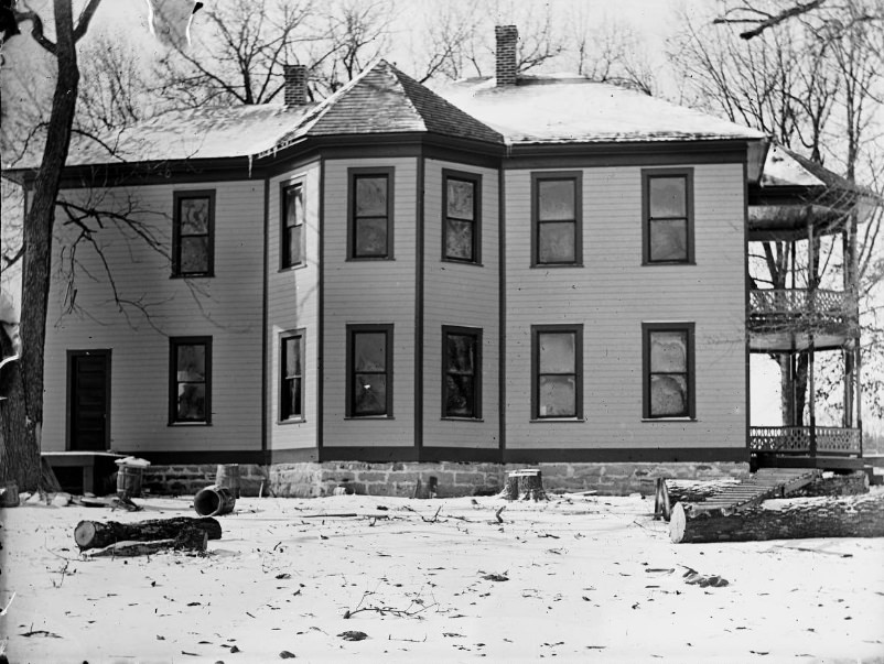 Side view to Flo and Frank McCallion's house in Cadet, 1900