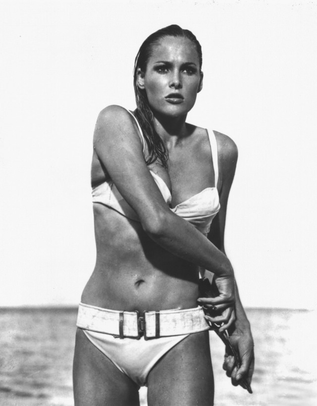 Uncovering the Timeless Charm of Ursula Andress's Ivory Cotton Bikini from Dr. No 1962