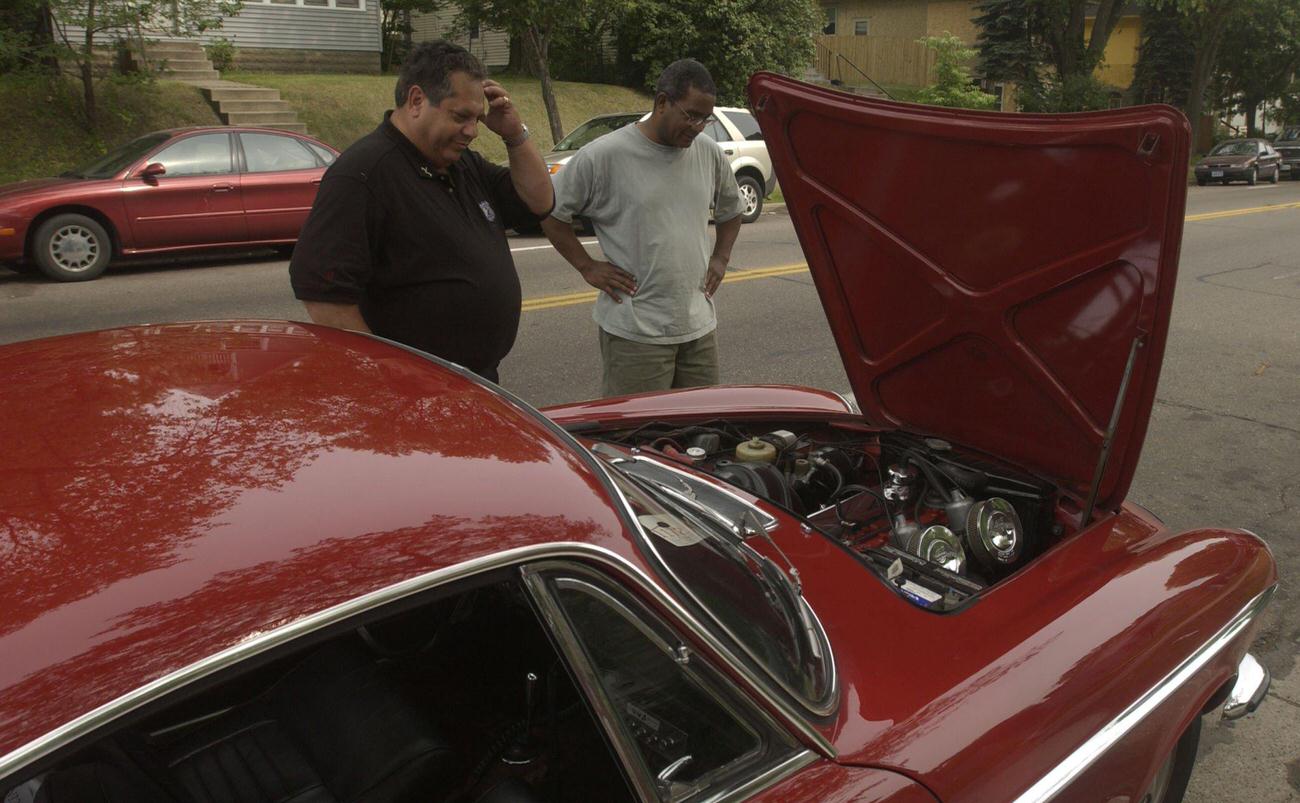 Irv's cherry in his 1966 Volvo P1800.